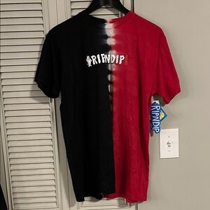 Rip N’ Dip T-Shirt Angel/Devil Tie Dye Red/Black
